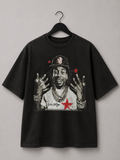 Vintage-Inspired Rapper Graphic Oversized T-Shirt – Black