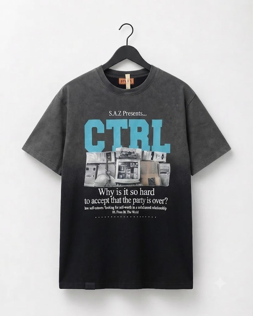CTRL Premium Oversized T-shirt (Green & Black)