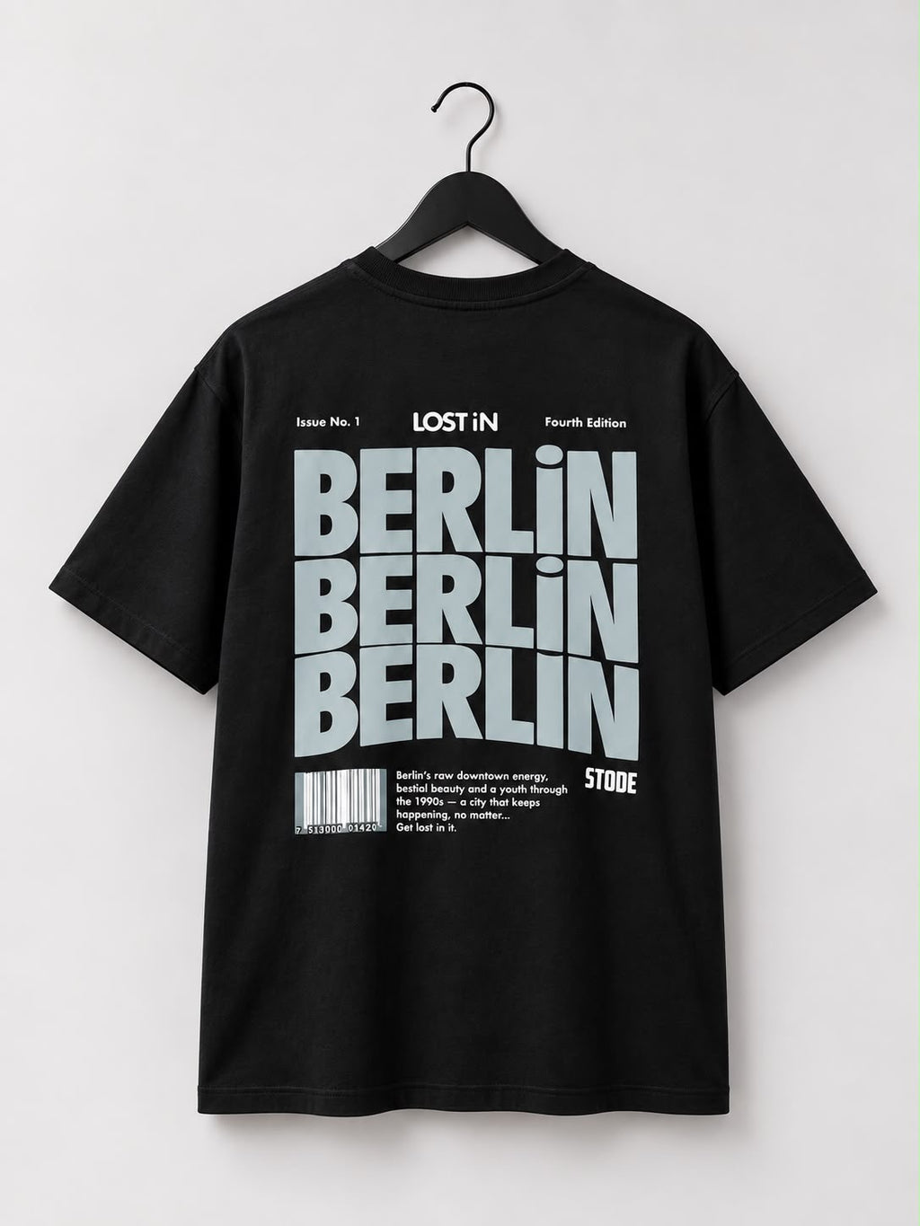 "Lost in Berlin" Edition Heavyweight Oversized Tee [Black and Green]