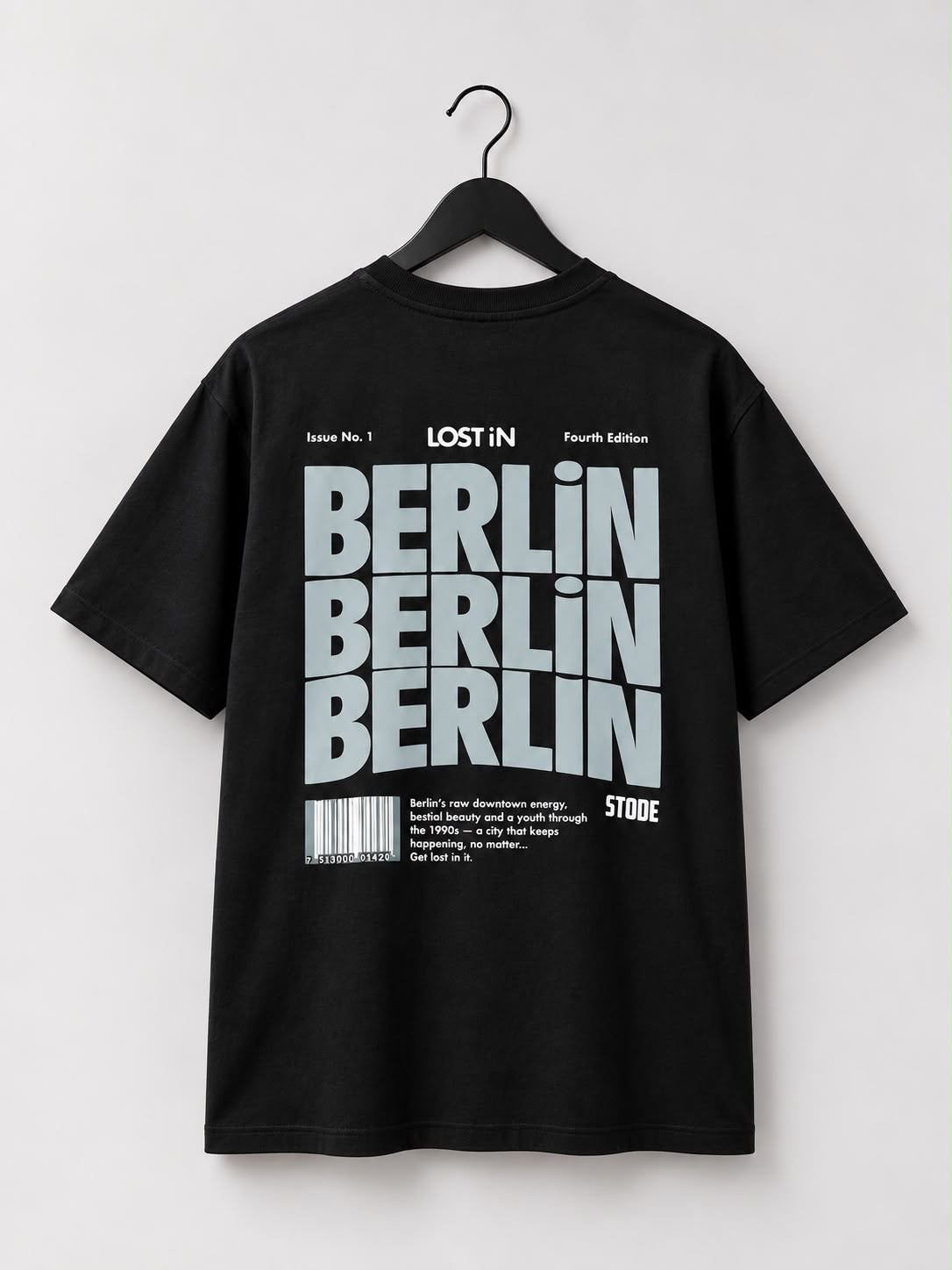 "Lost in Berlin" Edition Heavyweight Oversized Tee [Black and Green]
