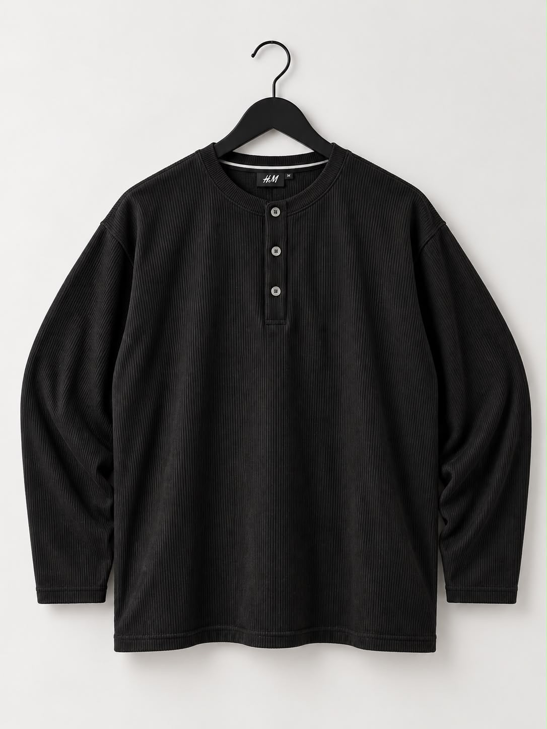 Relaxed-Fit Textured Cotton Henley