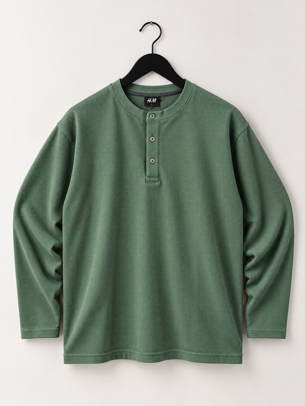 Relaxed-Fit Textured Cotton Henley