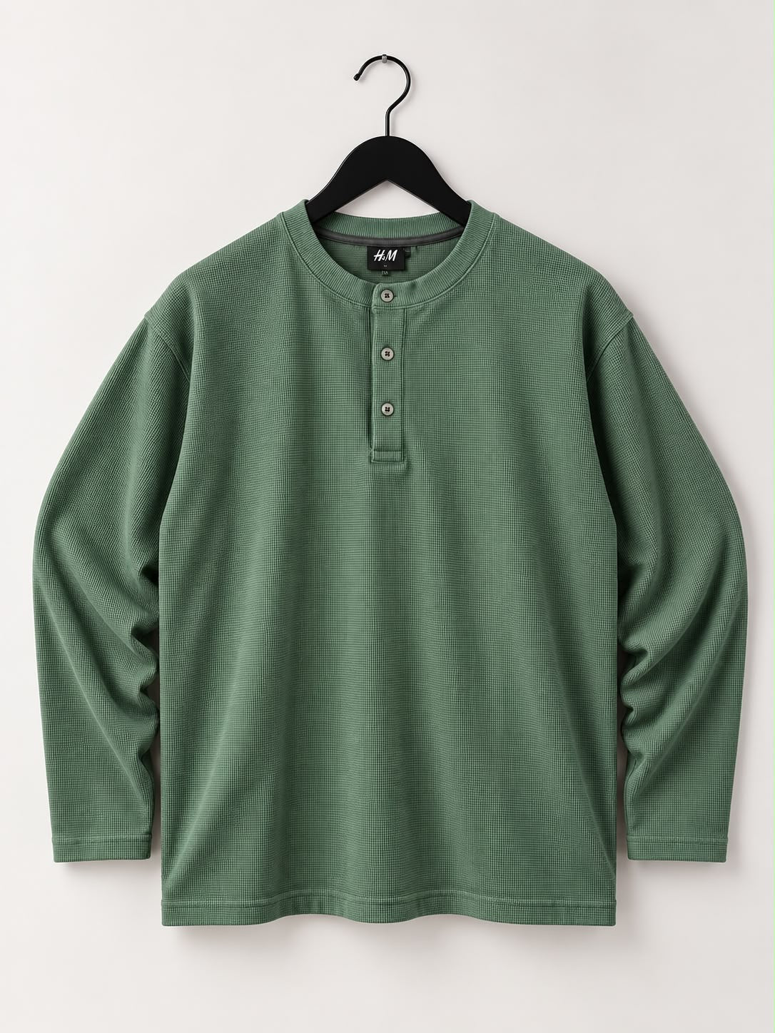Relaxed-Fit Textured Cotton Henley