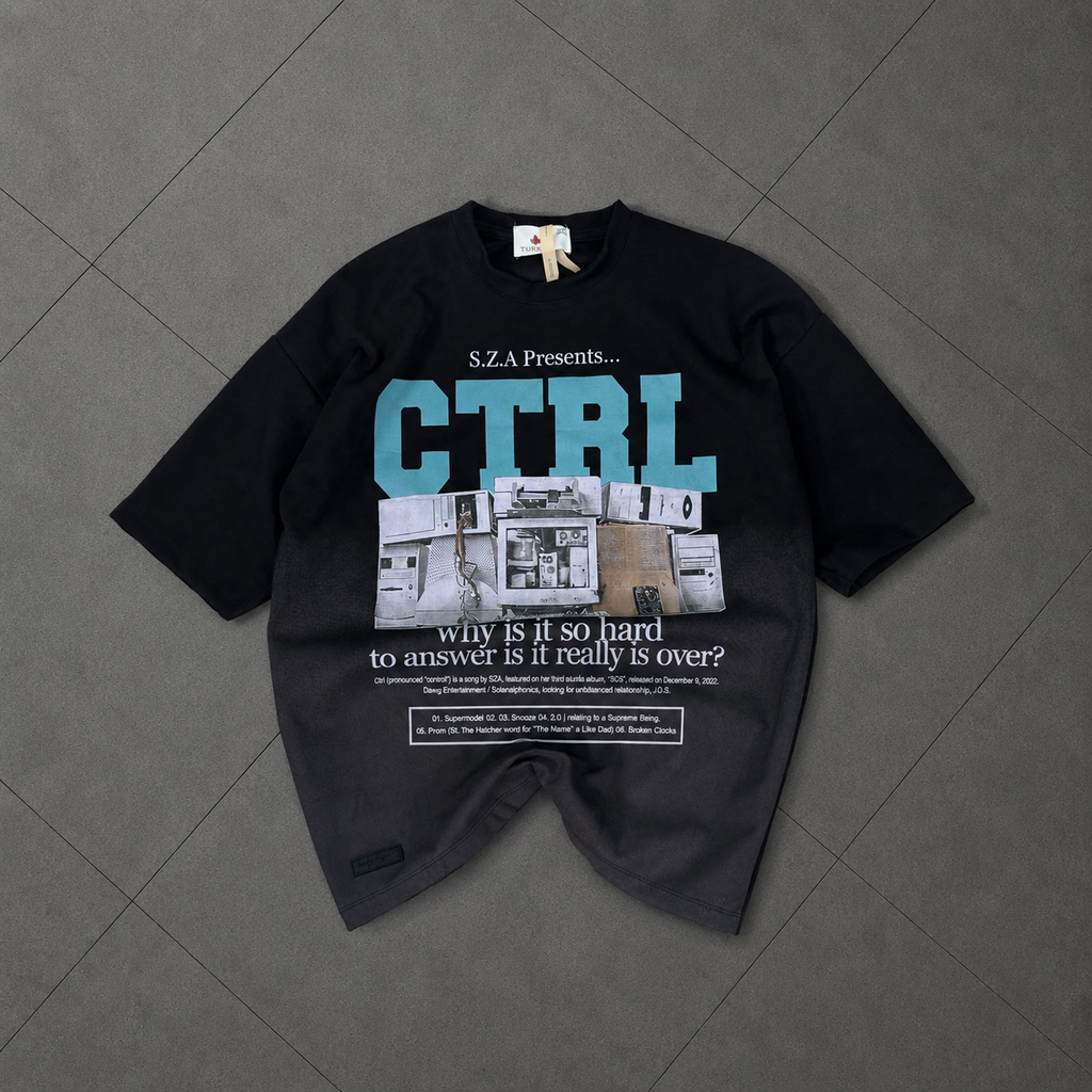 CTRL Premium Oversized T-shirt(Black & Gray)