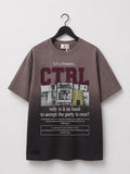 CTRL Premium Oversized T-shirt( Brown & Black)
