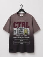 CTRL Premium Oversized T-shirt( Brown & Black)
