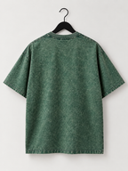 Vintage Mineral Wash Cut-Out Graphic Oversized T-Shirt