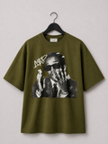 Olive Green Signature Graphic Tee — Premium Vintage Streetwear