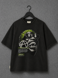 Vintage Graphic Streetwear T-Shirt – Black & Neon Green