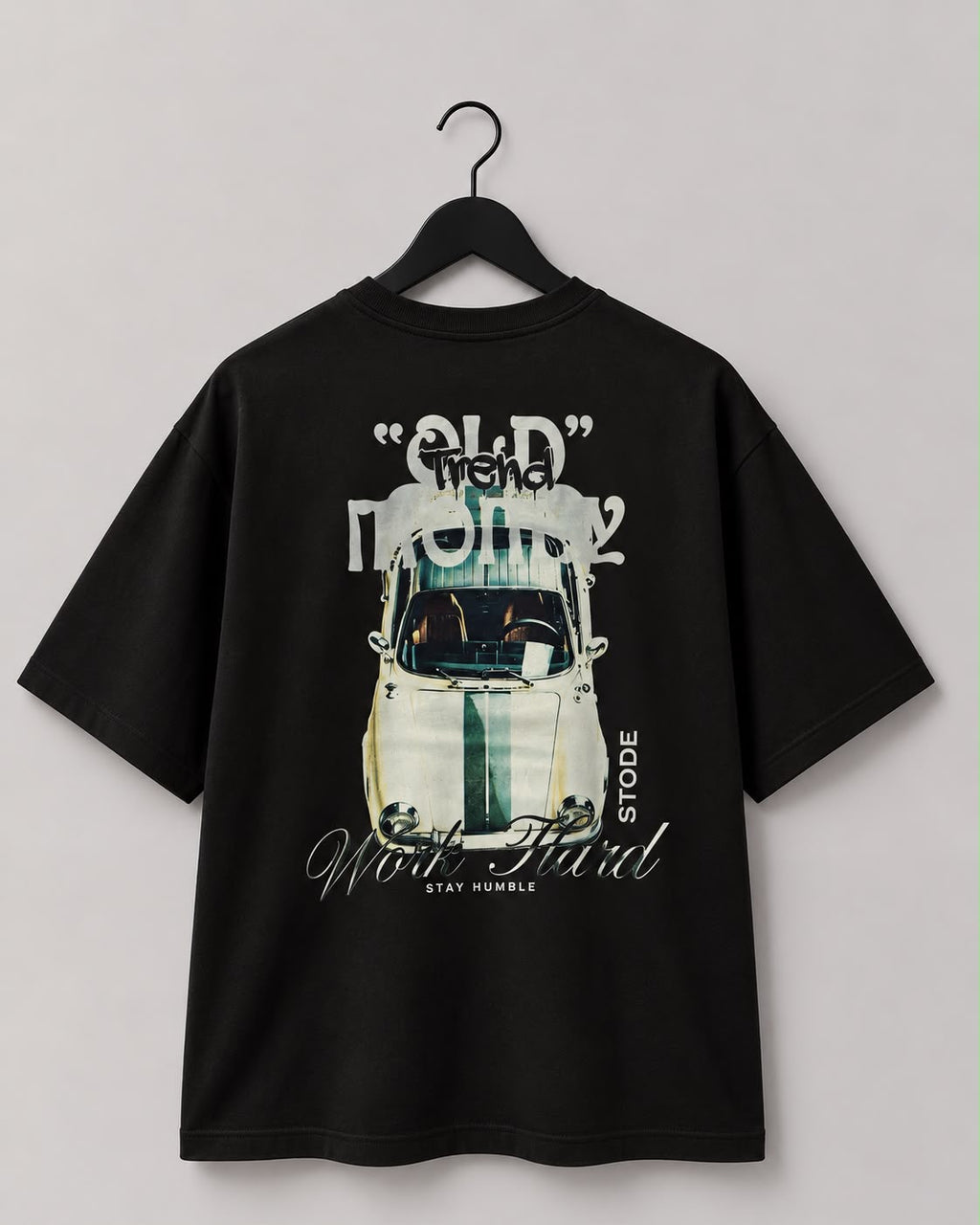 Heritage "Old Money" Heavyweight Oversized Tee [Black And White ]
