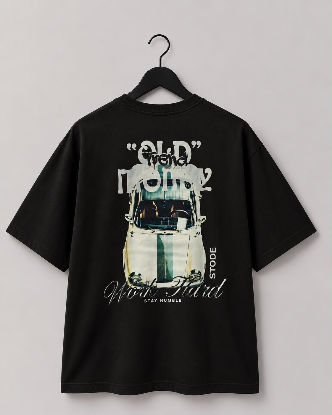 Heritage "Old Money" Heavyweight Oversized Tee [Black And White ]
