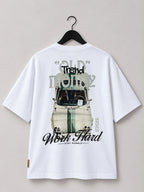 Heritage "Old Money" Heavyweight Oversized Tee [Black And White ]
