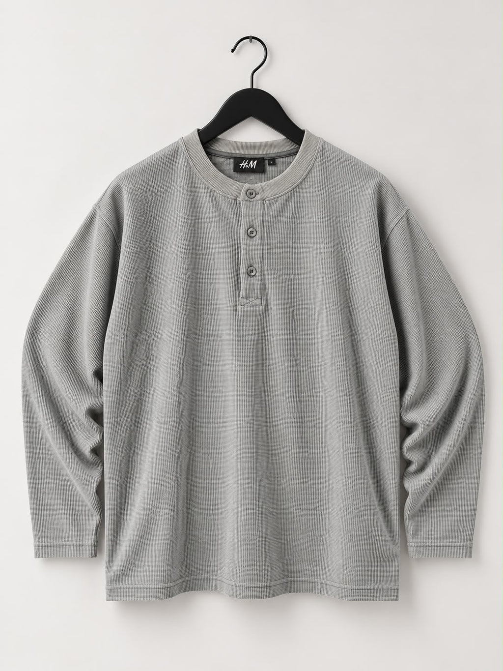 Relaxed-Fit Textured Cotton Henley