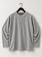 Relaxed-Fit Textured Cotton Henley