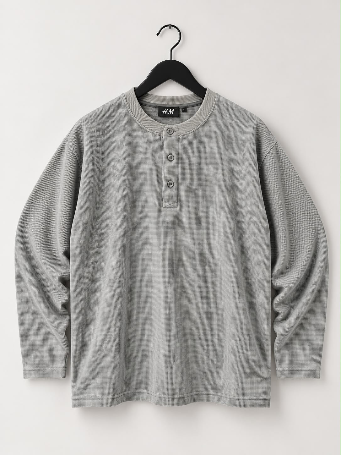 Relaxed-Fit Textured Cotton Henley